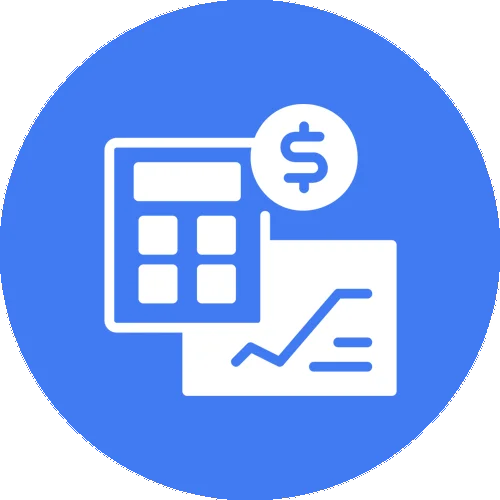 Project Cost tracking icon - budget vs real time cost