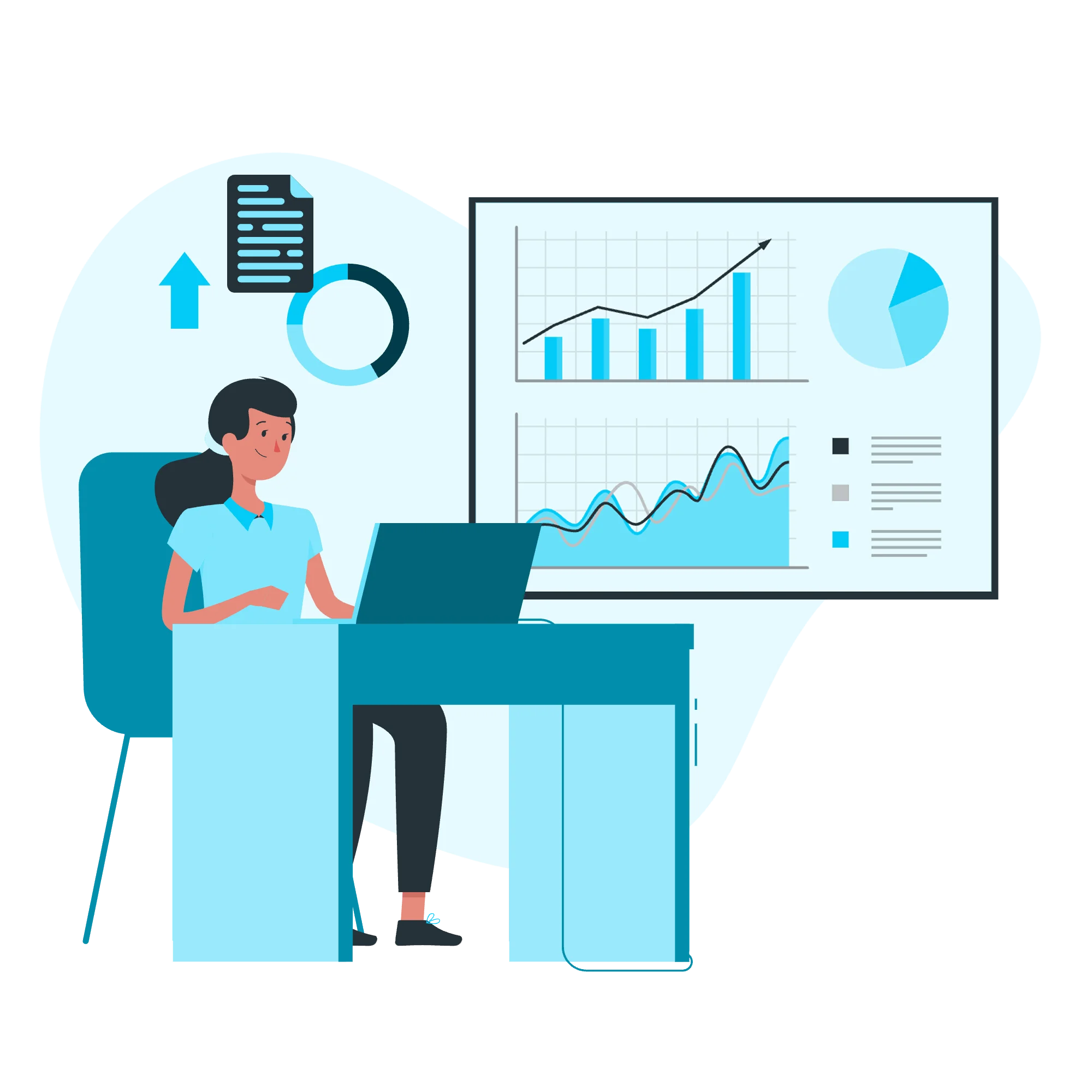 HR analytics and reports dashboard icon
