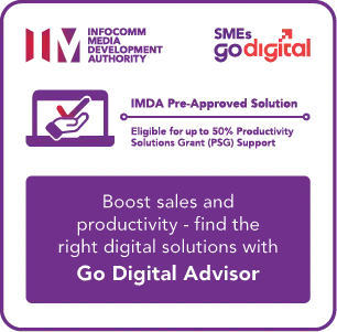 IMDA Infocomm Media Development Authority logo - PayAdvisorMobile® pre-approved digital solution